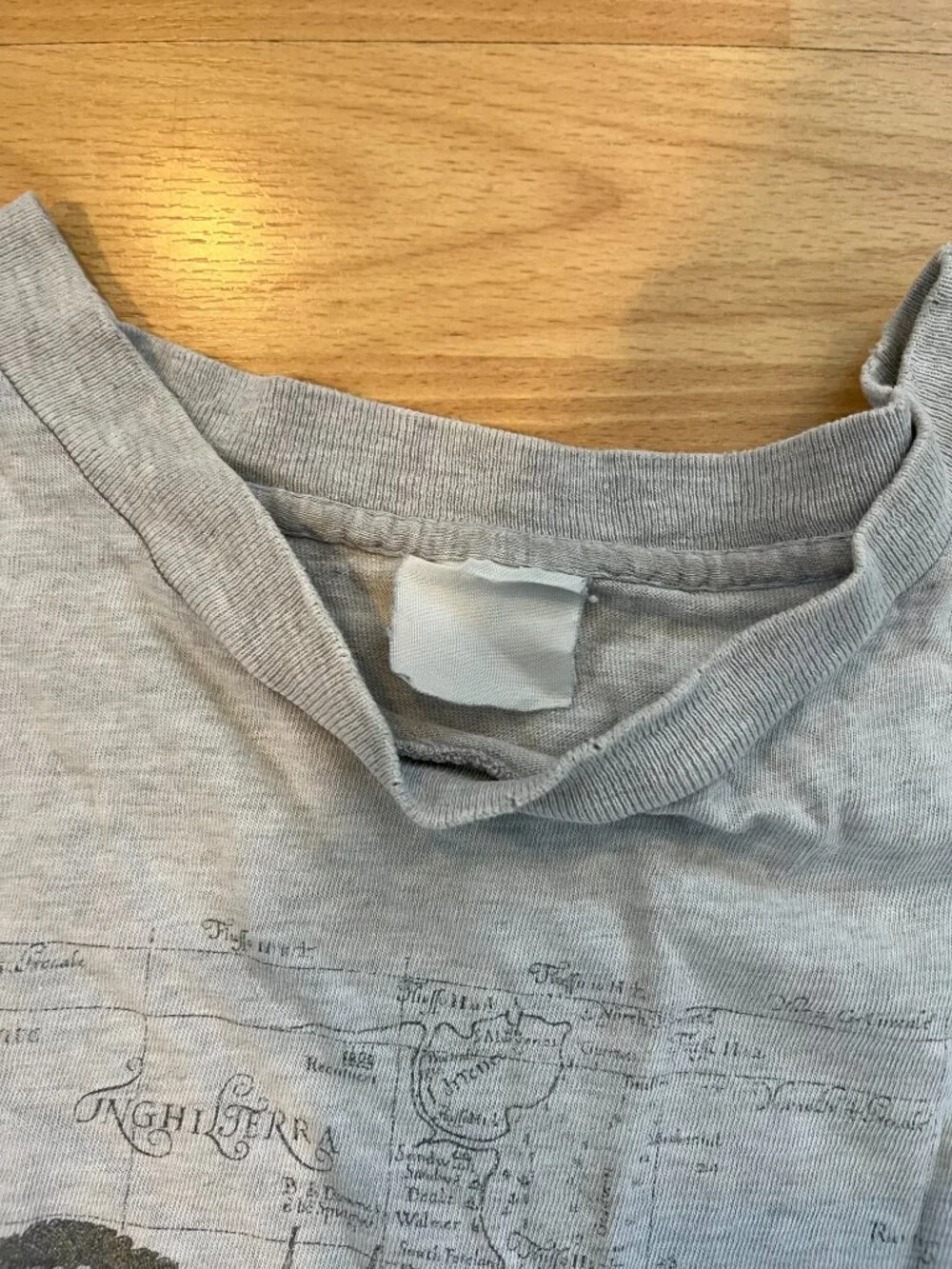 VTG Banana Republic Map & Crocodile Graphic Tee Single Stitch